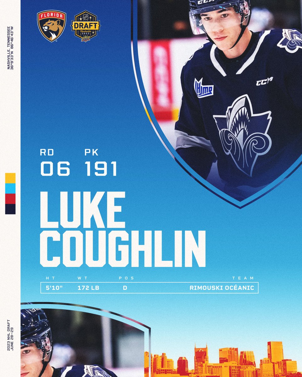 With the 191st overall pick, we've selected defenseman Luke Coughlin from <a href="/oceanicrimouski/">L'Océanic de Rimouski</a> of the <a href="/QMJHL/">QMJHL</a>! 🙌