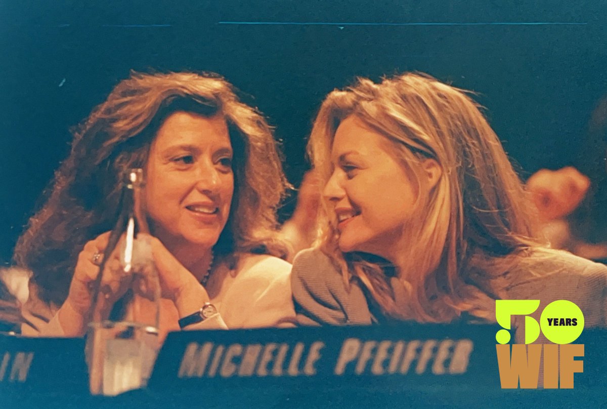 This #TBT we're bringing it back to the WIF Crystal Awards 1993 with this glamour shot of 1993 Crystal Award winner Michelle Pfeiffer and producer Paula Weinstein. Weinstein later on went to win the award herself in 1999.