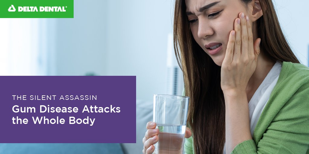 DeltaDentalNJCT's tweet image. #Gumdisease is like a silent assassin. It can begin to negatively affect your entire body before you know you have it. The best way to prevent the disease is to see a dentist twice a year and practice good oral health habits each day. Learn more: bit.ly/428wP0E #FearFree