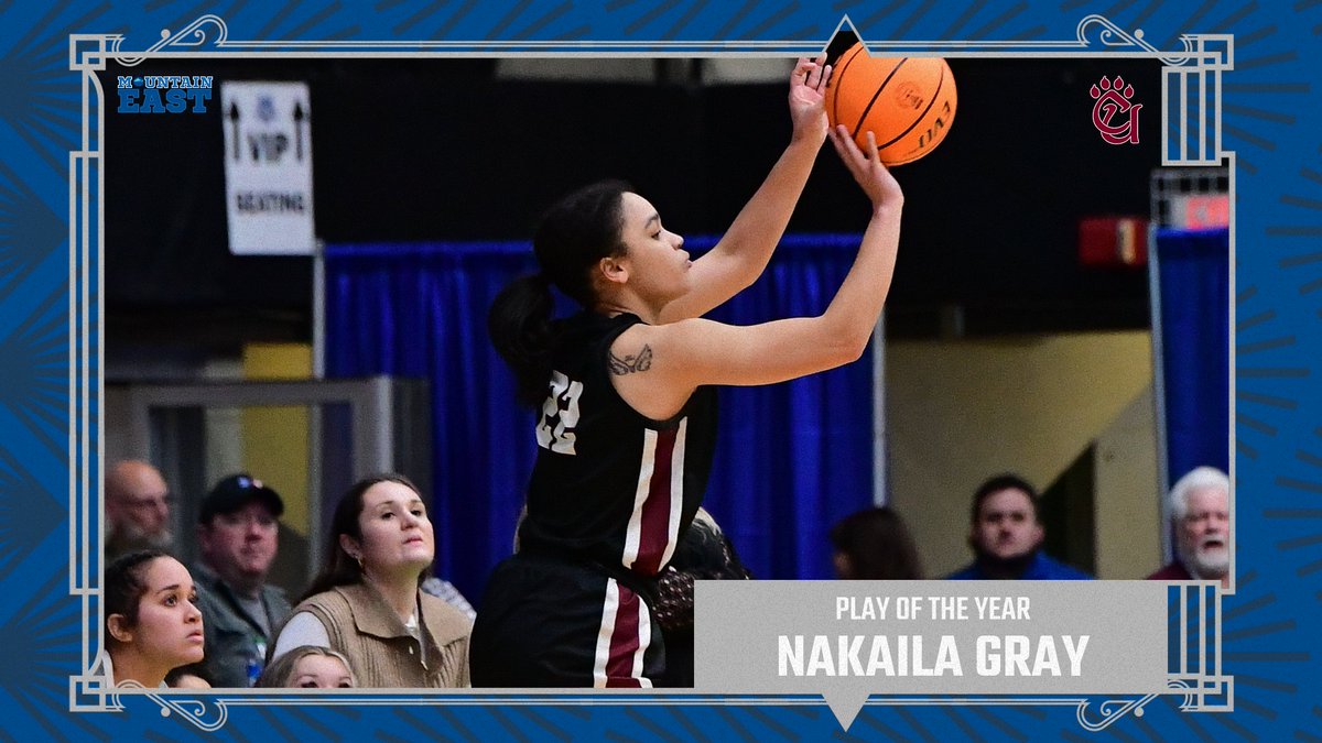 Concord’s Nakaila Gray won the MEC Play of Year award following her late three at the MEC Tournament! Gray's three tied the game at 73-73 and forced overtime between Concord and West Virginia State in the quarterfinals.

Watch: youtu.be/J_0NoPs6TDk