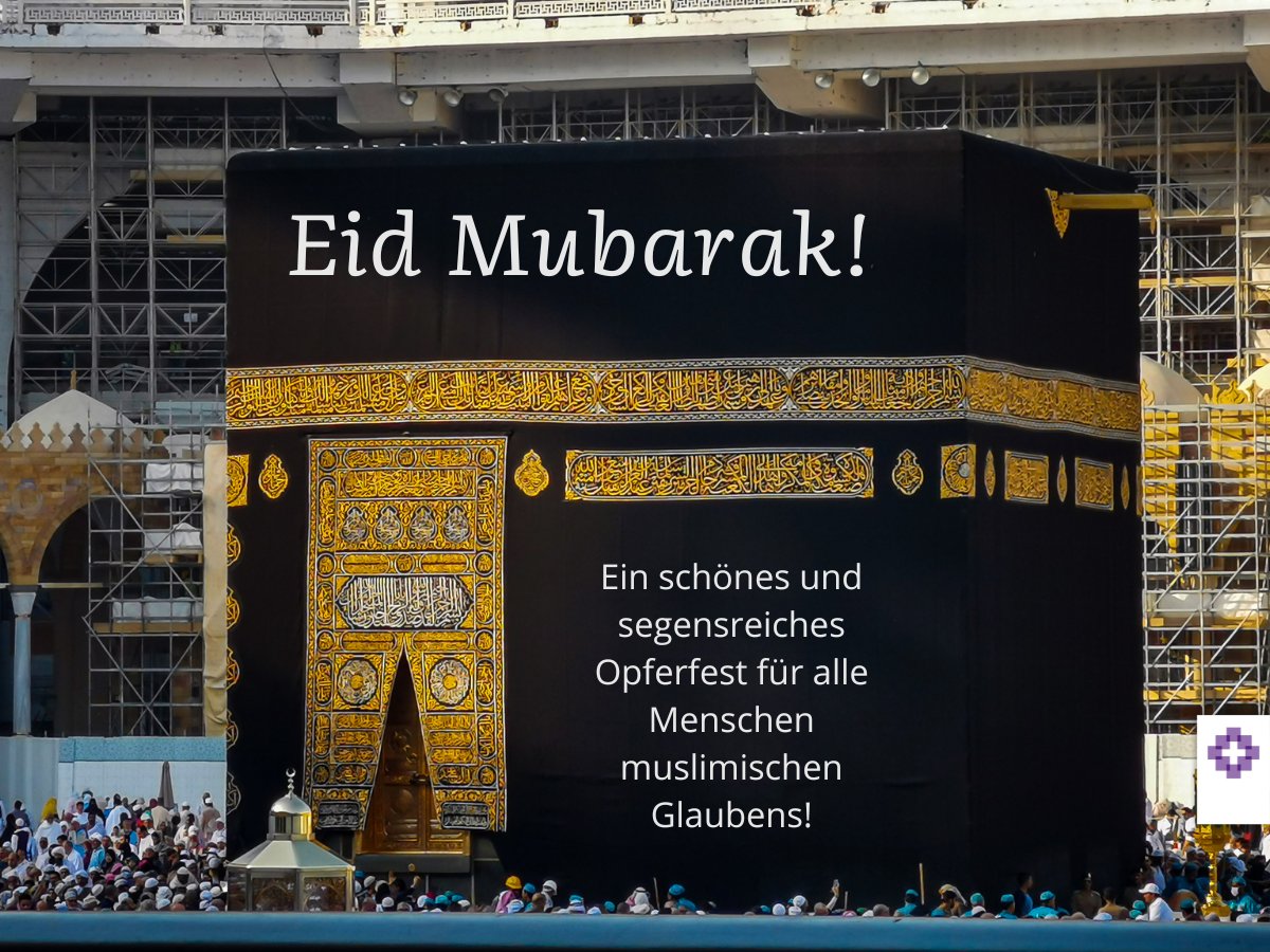 Friede sei mit Euch! Wir wünschen allen Musliminnen und Muslimen, die in diesen Tagen das Opferfest feiern, eine gesegnete Zeit.
Das islamische Opferfest gilt als eines der höchsten Feiertage der rund zwei Milliarden Muslime in der Welt. 

#EidMubarak #Nächstenliebe #Islam