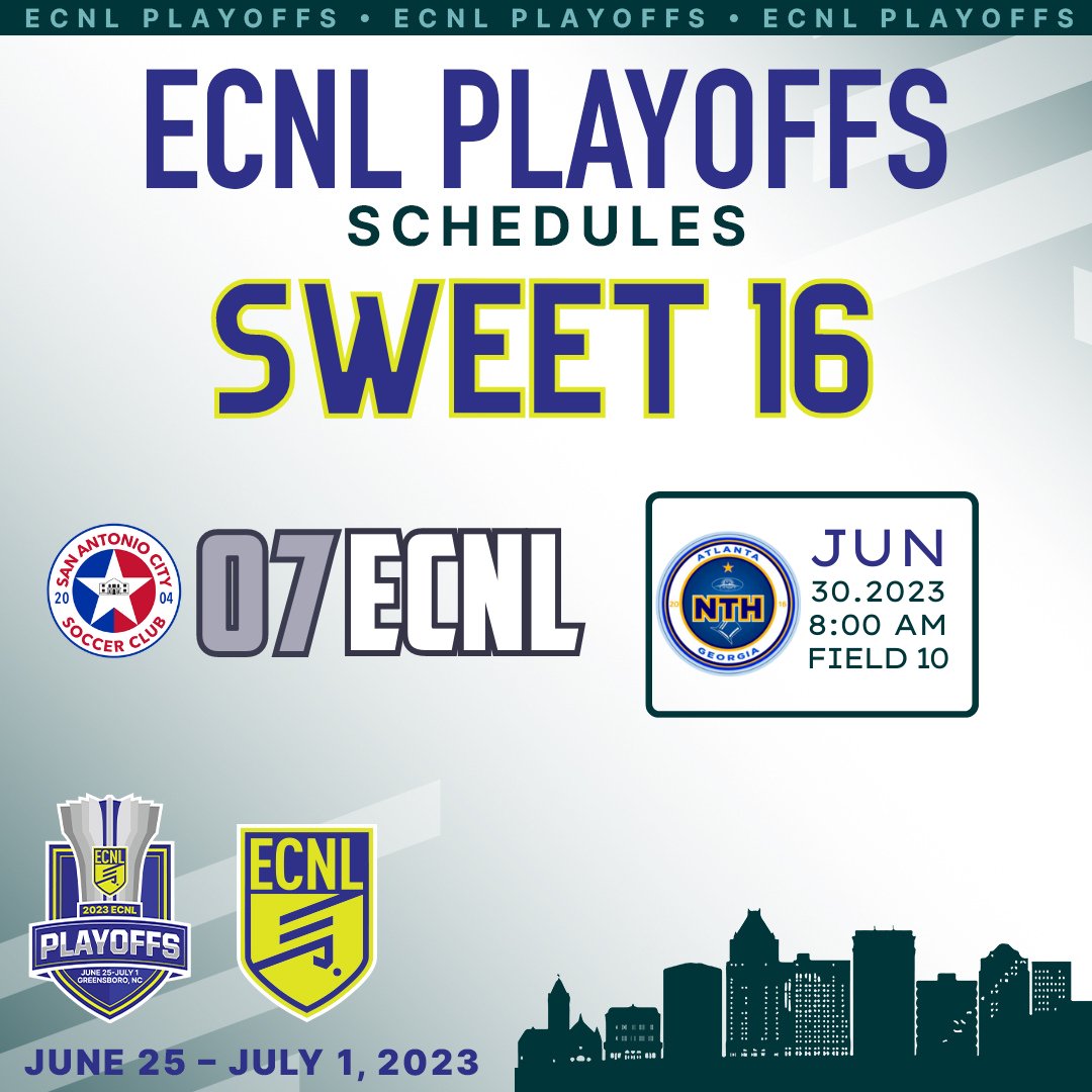 Our 07 ECNL team has advanced to the knockout stage with a 3-0 win against Tampa! 🔥🙌🏼  We couldn't be more proud of our team's hard work and dedication to get this far and we can't wait to see them continue to dominate in the playoffs! 

#BuildingTheCITY #SACityProud
🔵🔴