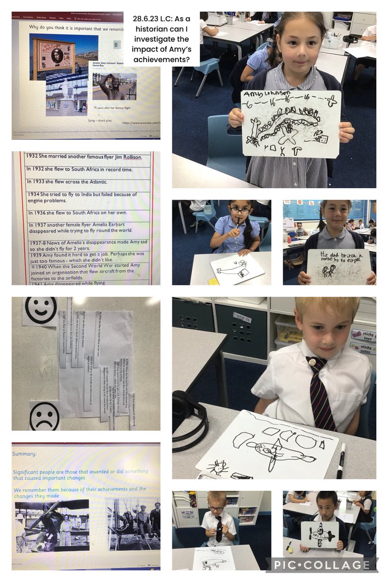 MRPAyear1A's tweet photo. The children have enjoyed learning about Amy Johnson in our topic of flight. Some of the children drew pictures of Amy in her plane and retold her story. @MRPA_History https://t.co/z2EzNHQh5L