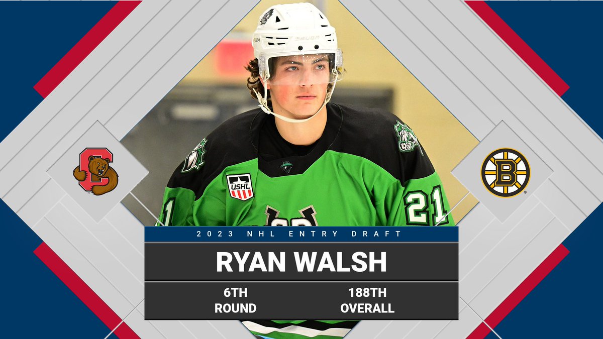 Big Red > Big Show

Another future <a href="/CornellMHockey/">Cornell Men’s Ice Hockey</a> skater is on the board! Ryan Walsh is picked by the <a href="/NHLBruins/">Boston Bruins</a>, making him the second #ECACHockey commit chosen by the B's today!