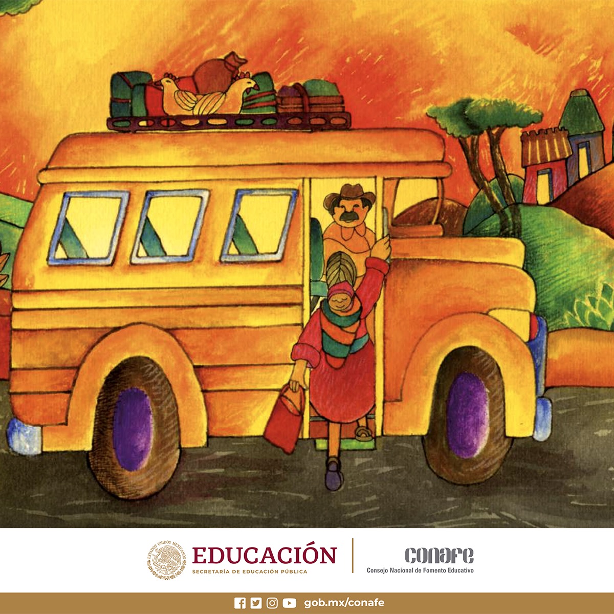 CONAFE_mx's tweet photo. A través de paisajes, pueblos y ciudades, una familia emprende un viaje para ir a trabajar a un lugar lejano. Acompáñalos a lo largo de su camino hacia un mundo de color. "El viaje" es un libro de Érika Magaña de la Serie "Mira un cuento". #LibroConafe 👇
https://t.co/YMv4UWNMoR https://t.co/GreNbpcU4J