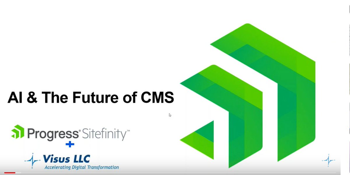 AI will transform the content management system (CMS). Lino Tadros, RD, of Visus LLC, Jonathan Reed and Sergei Sokolov, of Progress share their insights, experiences, and strategies to help unlock the full potential of AI in your CMS or DXP.

youtube.com/watch?v=MyYaaT…