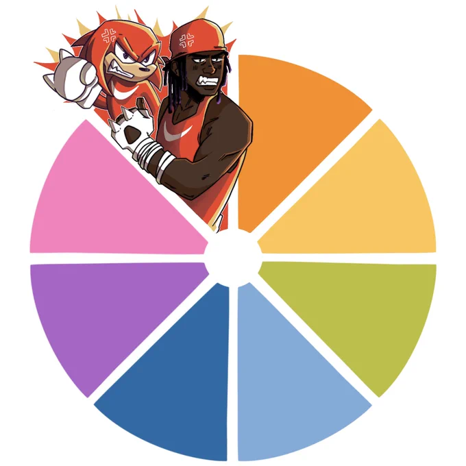 i got a lot of requests for knuckles so i did my human version and a regular one! ^__^ any suggestions for orange?