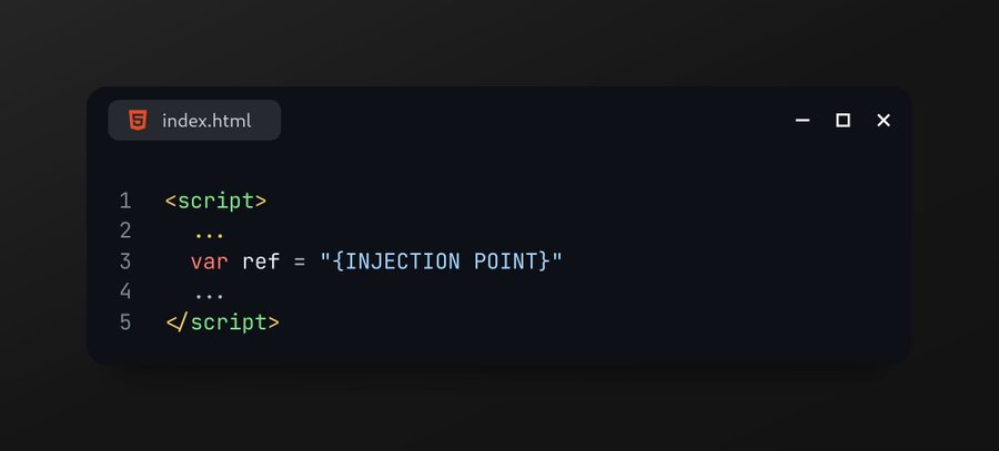 0xblackbird's tweet photo. Nice bypass!!

If your injection point is ever located in a context like below

You can always make use of the following characters to bypass your WAF:

+, -, %, /

Example: "/alert()/"//
Example 2: "%alert()%"//

#bugbountytips https://t.co/0wq1ySFoEU