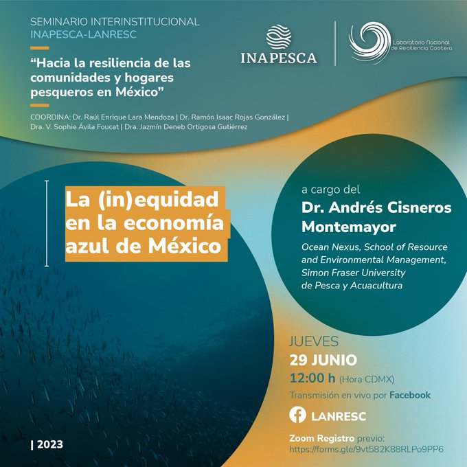 Noemi_ZamoraG's tweet photo. Ya estamos conectados!! 🥳
"La (in)equidad en la economía azul de México"
https://t.co/eEE2pleM4v
#Pesca #Mexico #blueeconomy #economiaazul
@AndresMCisneros @INAPESCAmx
Laboratorio Nacional de Resiliencia Costera (#LANRESC) https://t.co/akezDirfc2