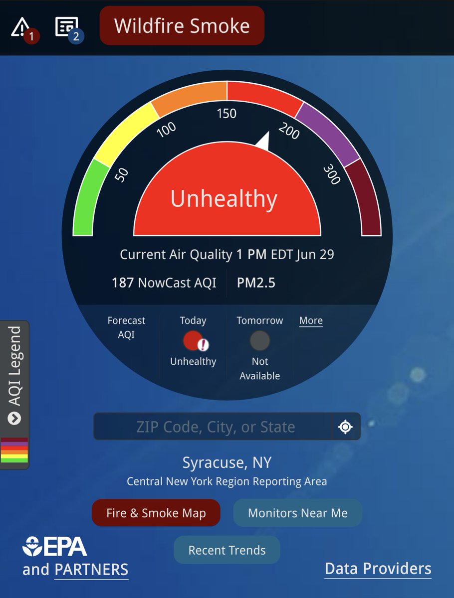 The AQI in #Syracuse is bad, folks, and it's gonna be bad every summer as the capitalist climate crisis unfolds.

Wanna help <a href="/SyrDSAMutualAid/">Syracuse DSA Mutual Aid</a> build DIY air purifiers for our at-risk neighbors &amp; community members?

Reach out &amp; lend a hand: syrdsa.mutualaid [at] gmail [dot] com