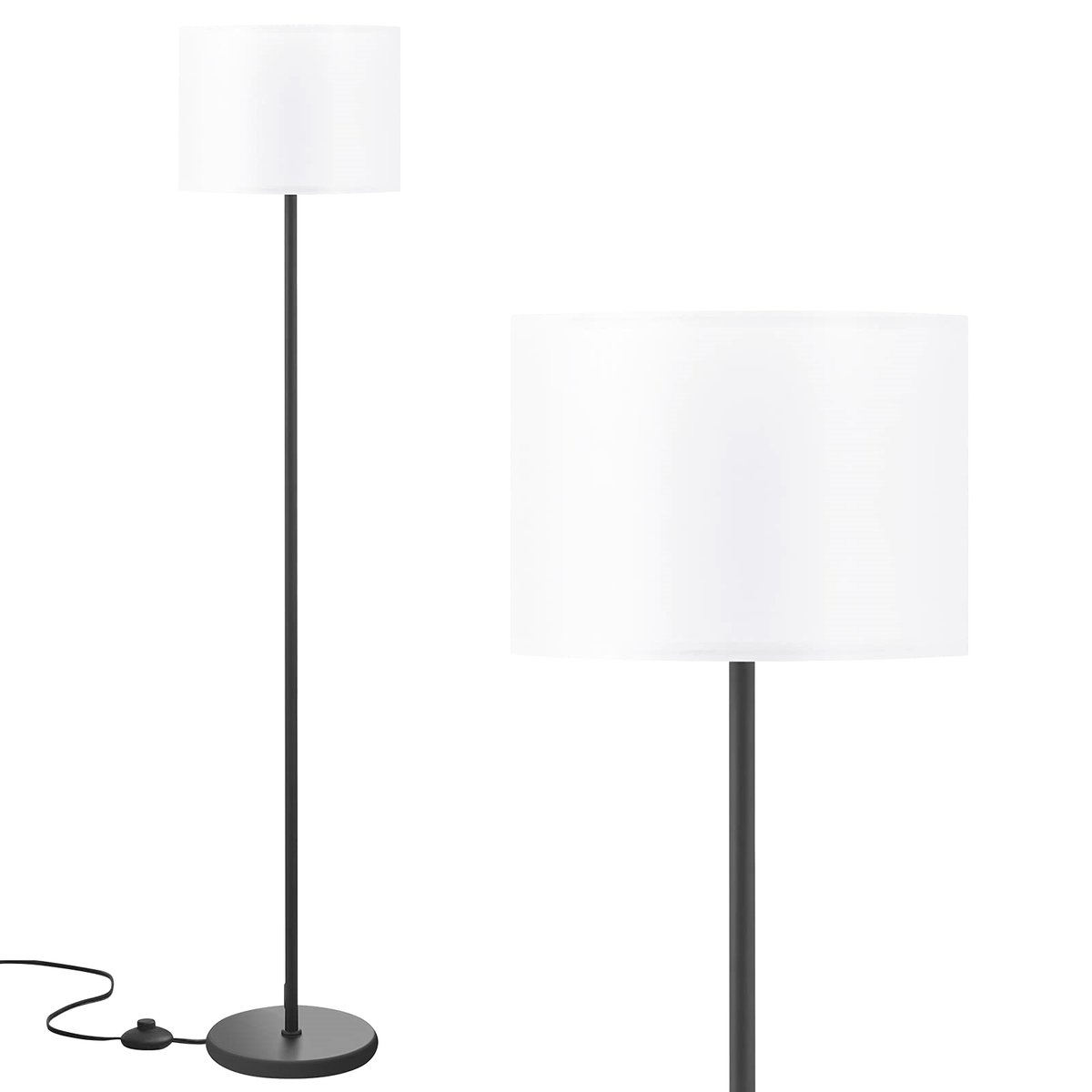 LED Floor Lamp Simple Design, Modern Floor Lamp with Shade, Tall Lamps for Living Room Bedroom Office Dining Room Kitchen, Black Pole Lamp with Foot Switch(Without Bulb)

 Rating ⭐ : 4.5
 Check Amazon price >> 🔗 : amzn.to/3NJRbtN
