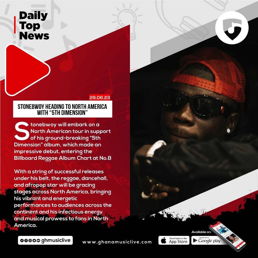 Daily top news, the ragae dancehall super heavyweight champion 1GAD stonebwoy heading to North America soon, Bhimnation let's make the world know 🥰