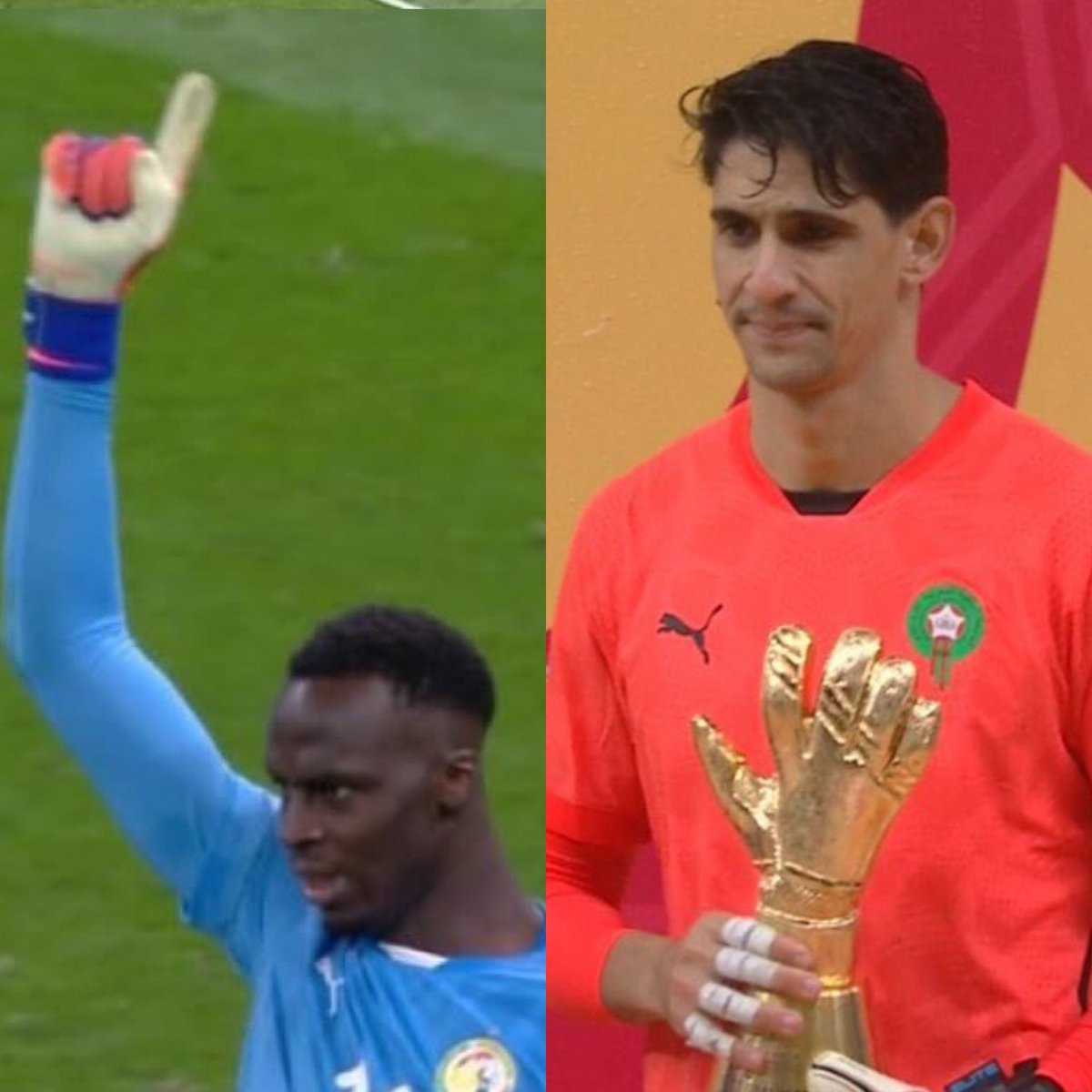 سرقة اخرى يتعرض لها ميندي 🤷🏻‍♂️
افضل حارس وبطل هذي البطولة 
انقذ منتخبه من بلنتي وأعادهم للمباراه 
وقدم بطولة تاريخيه ميندي رجل النهائيات 💚💚

#المغرب_السنغال