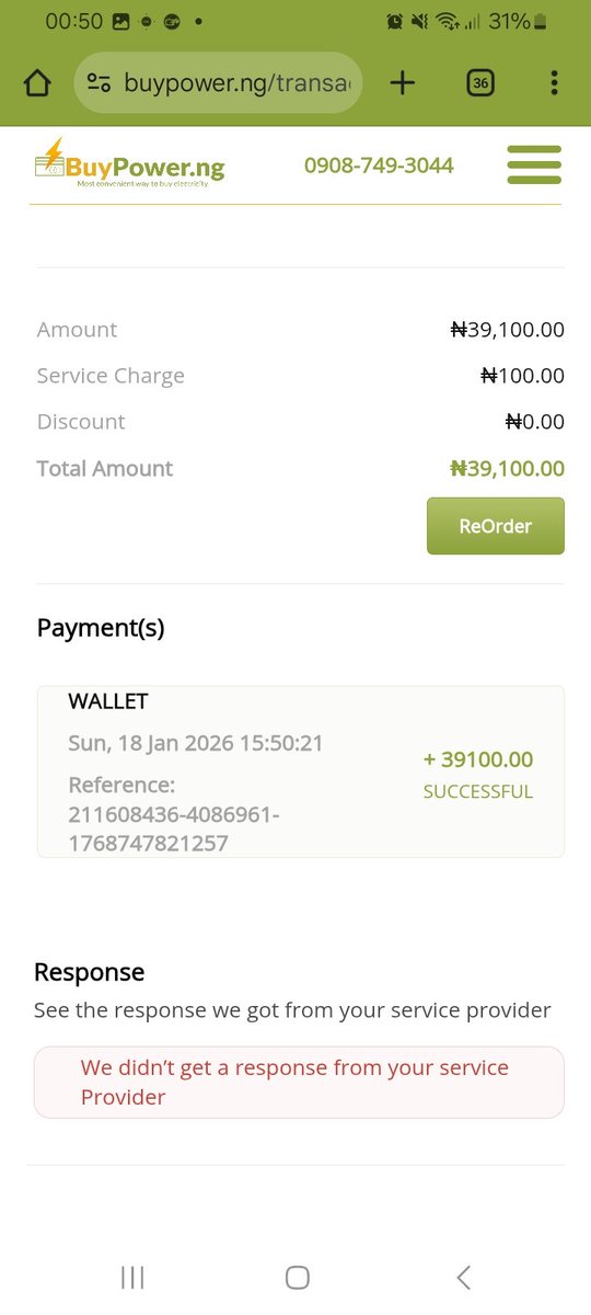 Usyjay's tweet photo. @buypower_ng @buypowerng Hello! I made a purchase and the transaction is still pending...my money is not reversed..what should i do. https://t.co/iWD34EXhFF