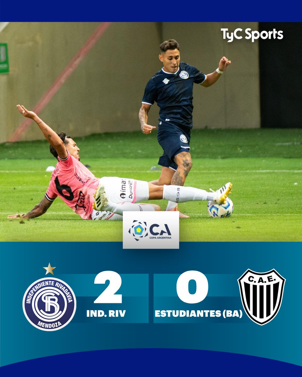 ¡LA LEPRA MENDOCINA AVANZÓ A 16AVOS DE FINAL!

🔵👊 El último campeón de la Copa Argentina arrancó con un triunfo la nueva edición del certamen. En San Luis, Independiente Rivadavia venció 2-0 a Estudiantes de Buenos Aires, gracias a los goles de Álex Arce y Gonzalo Ríos. El
