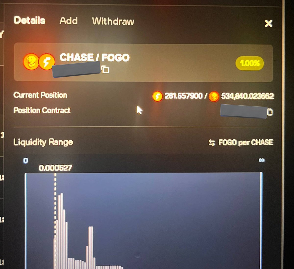 I picked up 1,000,000+ $CHASE on Fogo, after spending time studying the charts on <a href="/FluxBeamDEX/">FluxBeam</a>

Not because of noise, not because of FOMO.

But because I like how this is unfolding.

I added half into the $CHASE/ $FOGO pool on <a href="/ValiantTrade/">Valiant</a>, let it work, let it earn.

The other