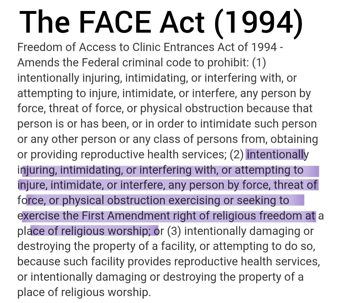 OldeWorldOrder's tweet image. Your First Amendment right to peacefully protest does not override other people's First Amendment right to worship.

This protest violated the FACE Act.

Don Lemon should arrested immediately. They could all face prison time over this.