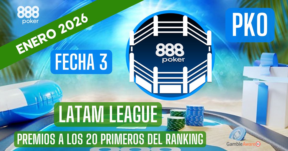 🔰 Hoy Lunes de 3ra FECHA LATAM LEAGUE 🥊
Es de PKO y sino clasificaste puedes anotarte por $3,30 y participar por los premios a los 20 primeros del Ranking Mensual!🤓💪
Cómo estas en el ranking? ✍ comenta para saberlo mientras la jugamos!
⏰Hora del torneo 👉 20:30 🇵🇾 🇺🇾 🇦🇷 🇨🇱
