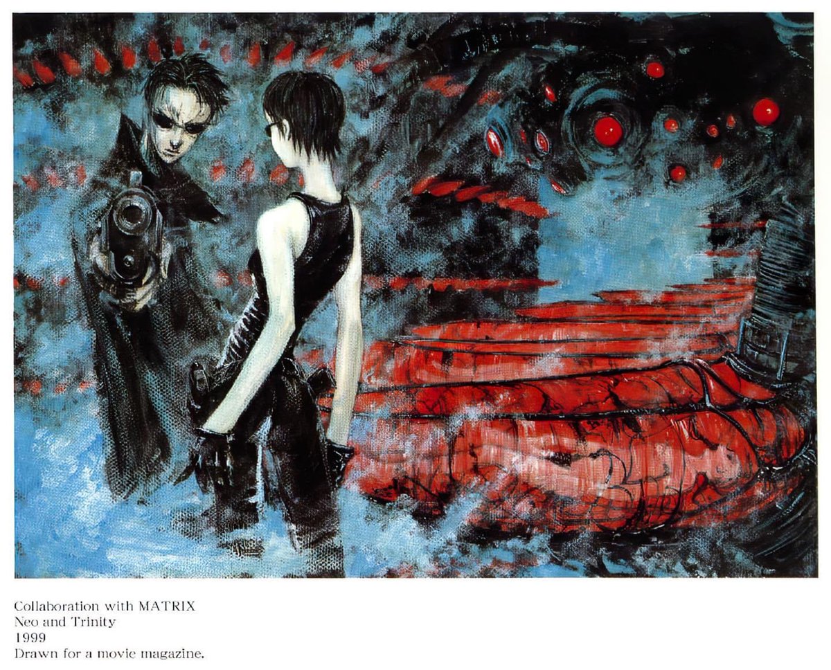 solisolsoli's tweet image. Neo and Trinity by Tsutomu Nihei