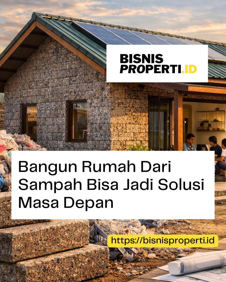 Bangun Rumah Dari Sampah Bisa Jadi Solusi Masa Depan Atau Gimana Ya?
bisnisproperti.id/2026/01/19/ban…

#RumahDariSampah #BangunanHijau #DaurUlangPlastik #PropertiBerkelanjutan #GreenBuilding