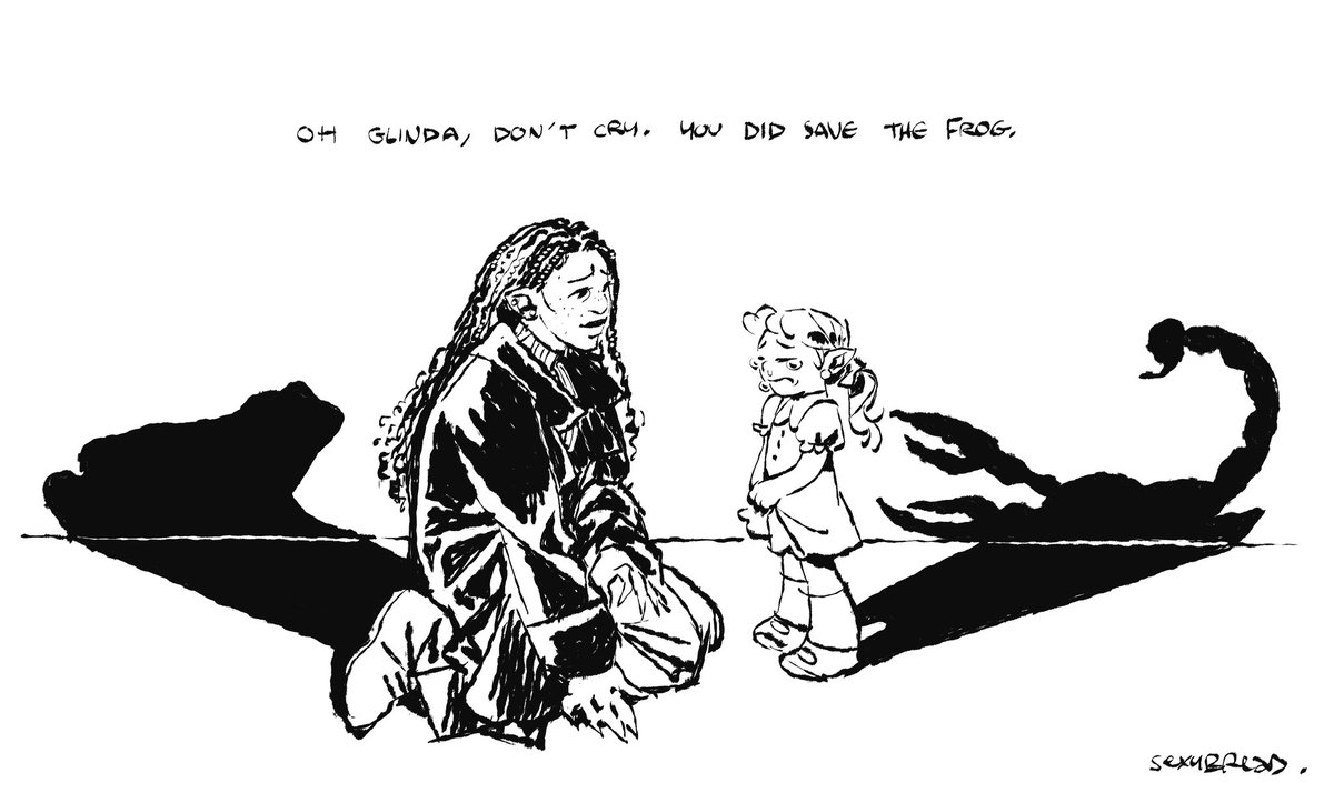 Elphaba felt a little bad. Glinda didn't know Fiyero was getting the frog to safety. She'd probably never know.