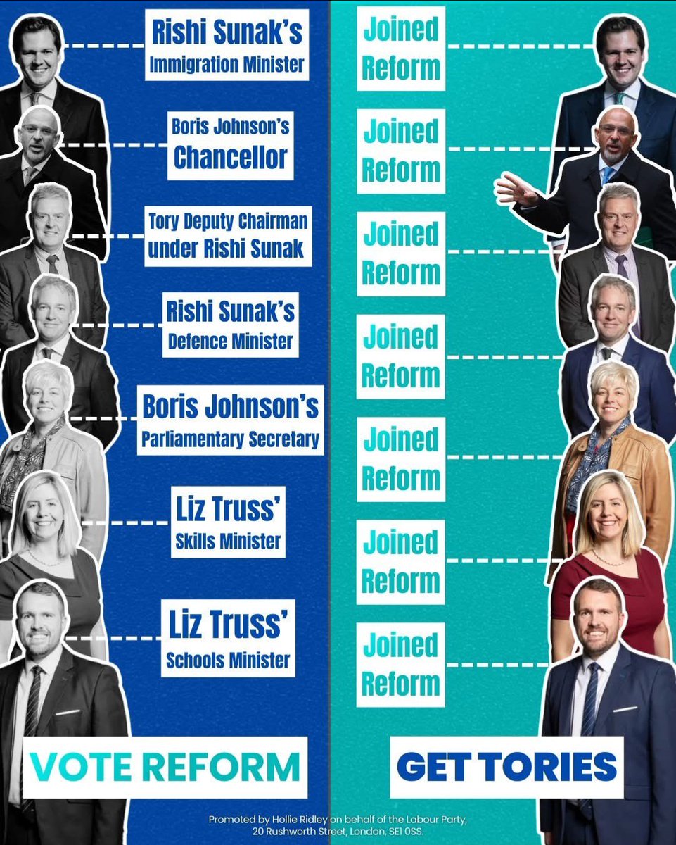 <a href="/Parody_PM/">Parody Nigel Farage</a> At this rate <a href="/Conservatives/">Conservatives</a> will soon be extinct! <a href="/reformparty_uk/">Reform UK</a> welcomes all the Tory dregs, but oh no, even though three quarters of their MPs and councillors once belonged to the Tory Party, don't call them Tories! #Reform