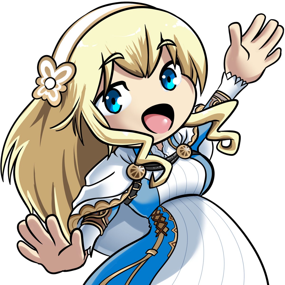 Mascot1063's tweet photo. A buddy got affiliate on twitch playing Wizardry, so I told him I would make him an emote. He wanted a Lulunarde  hi emote, so I drew a Lulunarde Hi emote. I may draw more Lulu later on. https://t.co/jnhd1ns6qr