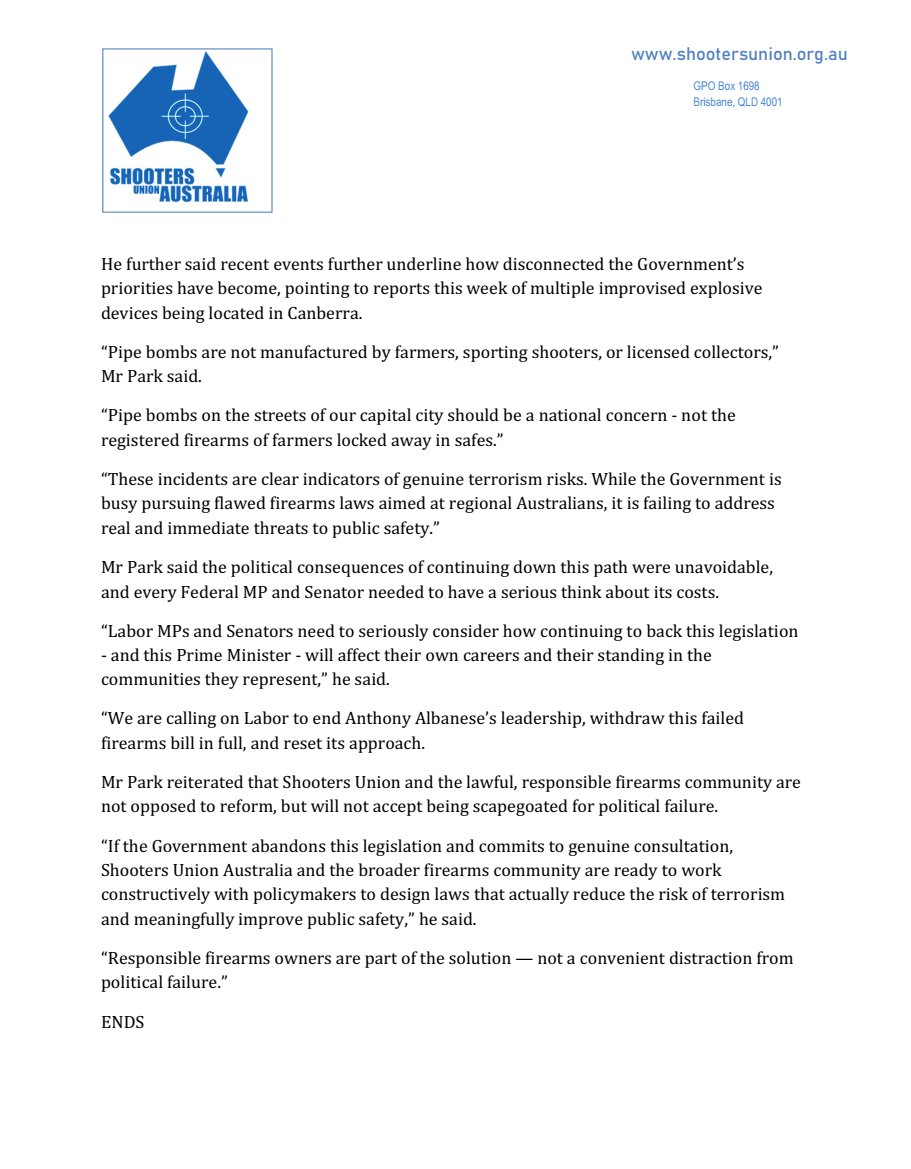 ShootersUnion's tweet image. It's time for Albo to go. We're calling on the Federal ALP to replace him as leader (and Prime Minister), and scrap the proposed gun law legislation entirely.