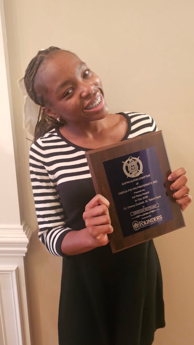 GemiyahHeyward's tweet photo. Many of you may not know, but I play the piano. Today, I had the opportunity to perform in the Omega Psi Phi Fraternity Talent Hunt, and I was thrilled to place first! I am incredibly proud of myself and how far I have come in my musical journey! https://t.co/Kzh7iEG5rv