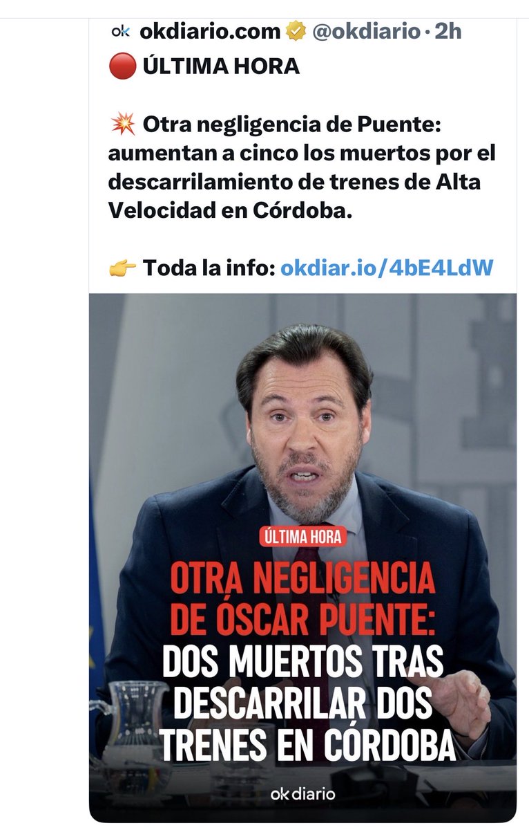 Se puede ser tan mala persona?. Primero atendamos a los supervivientes, lloremos a los fallecidos y después busquemos responsables. Pero no, tenemos que acusar sin saber.
Gracias por ser “un medio de información “