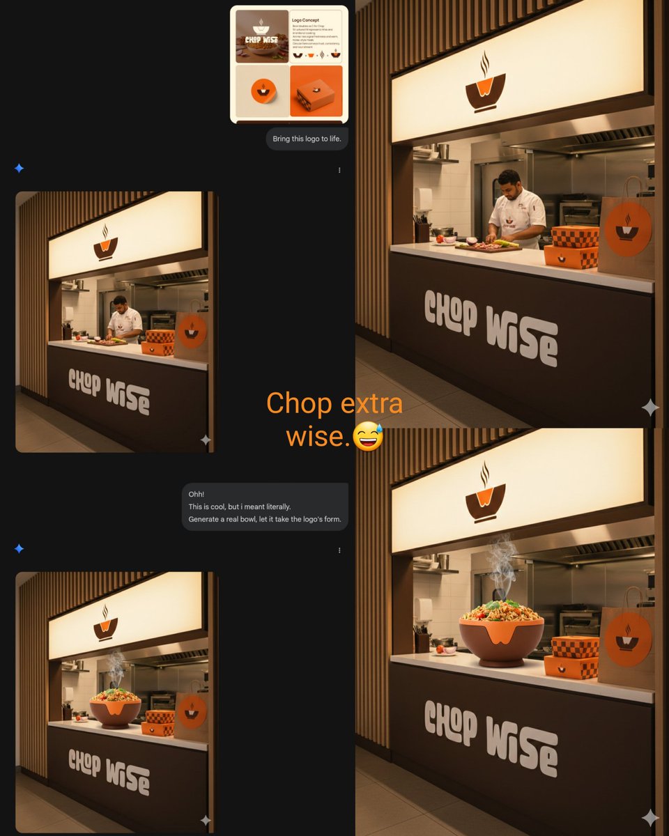 theanndesign's tweet photo. Day 6 - Chop Wise.
This logo was intentionally designed to tell the brand’s story at a glance. The bowl forms a C for Chop, the structured W inside represents Wise, while the aroma icon signals freshness and home-style cooking.
#21daysdesignchallenge #untitledpixels https://t.co/kJinyTN51t