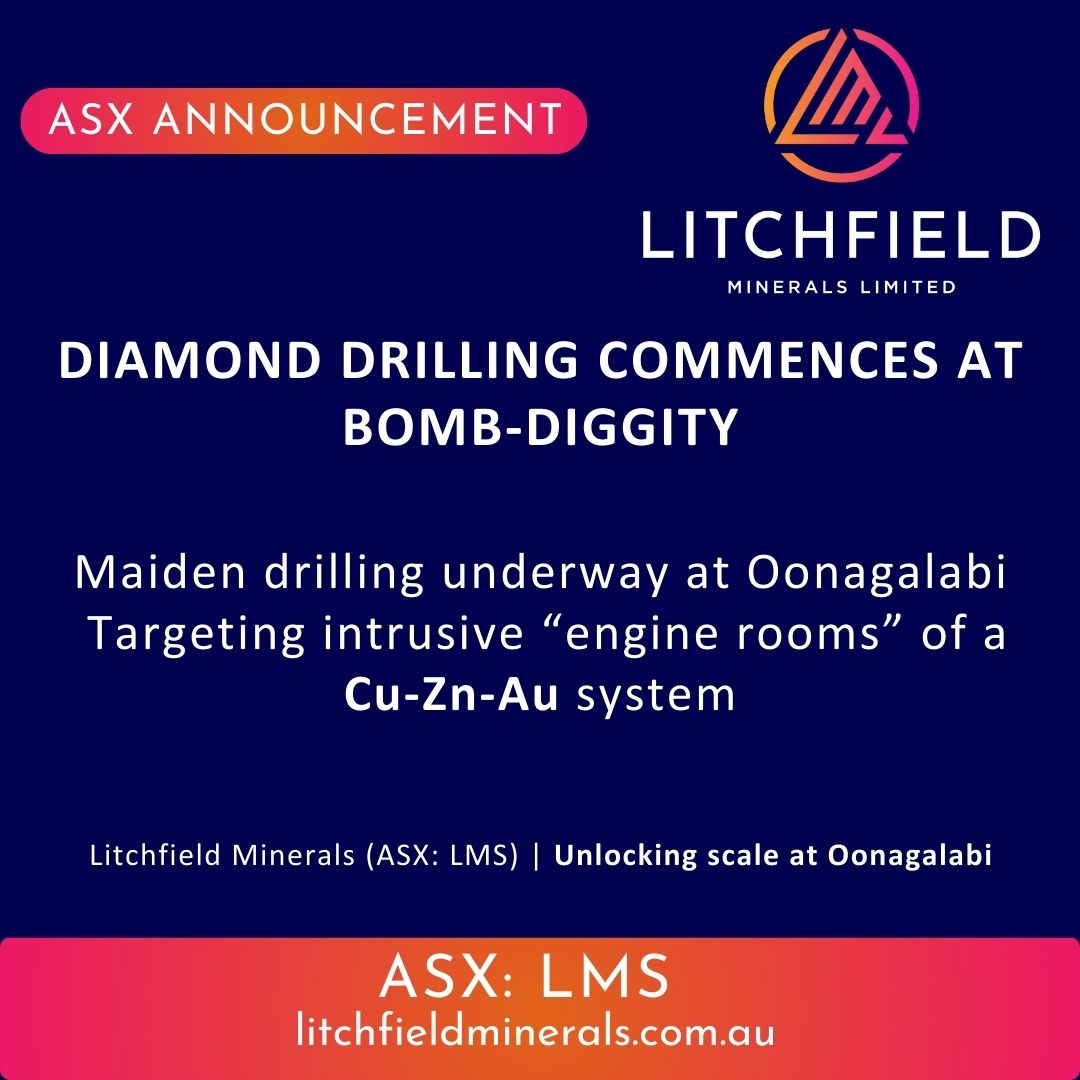 Litchfield_LMS's tweet image. 📢First Diamond Drill Test at Oonagalabi

👉Bomb-Diggity &amp;amp; Magnetic Finger targets
👉Potential IOCG-style Au-Bi system

📌api.investi.com.au/api/announceme…
