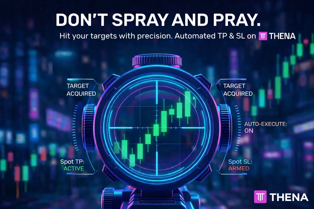 MarxBell's tweet image. Don’t spray and pray 🎯

Markets reward strategy, not impulse!

🎯 Set your targets
🔒 Lock your exits

Trade smarter with Spot TP &amp;amp; SL on @ThenaFi, powered by @orbs_network