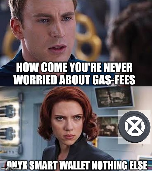 BigPypa's tweet photo. Black widow means business with @Onyx and for a good reason.

Enjoy gas-free transactions with Onyx smart wallet.

$XCN #XCN https://t.co/b8cT3rLYtw