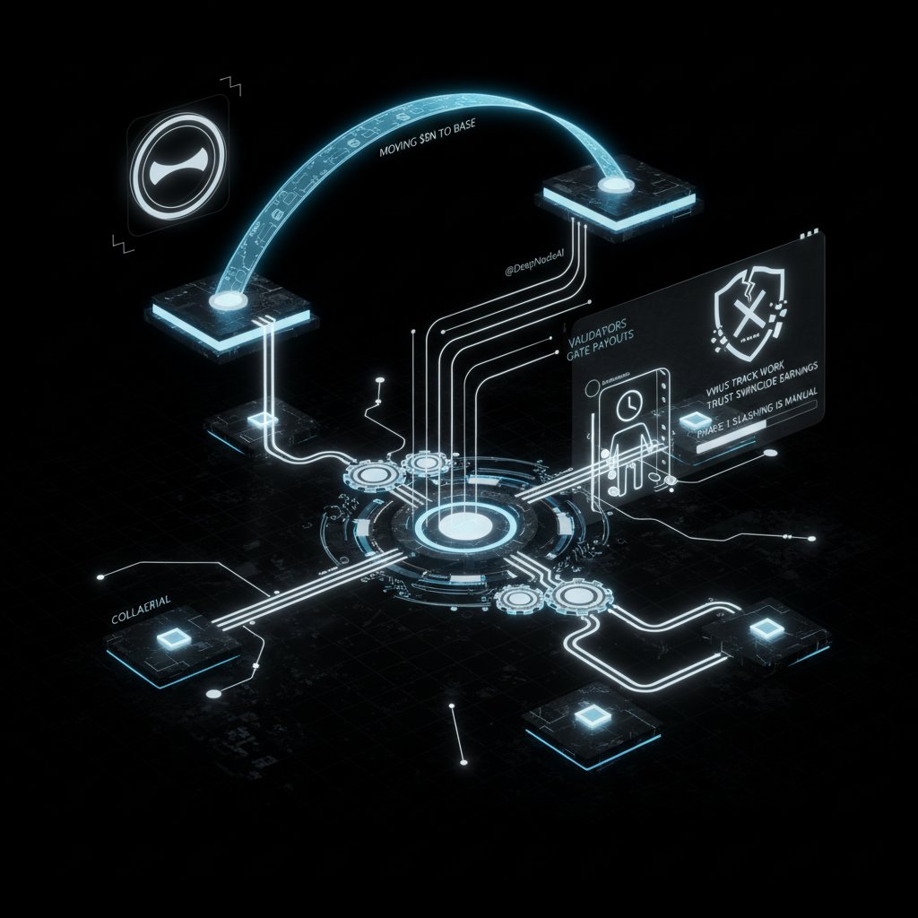 crypto folks love shouting “ai marketplaces” but dodge the question: how  does money settle on @DeepNodeAI miners post collateral, validators gate  payouts, VWUs track work, trust swings decide earnings more than speed