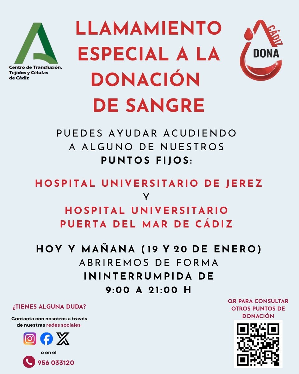 📌📌LLAMAMIENTO ESPECIAL A LA DONACIÓN DE SANGRE.📌📌
👉POR FAVOR ACUDAN.
‼ COMPARTE ‼
Muchas gracias