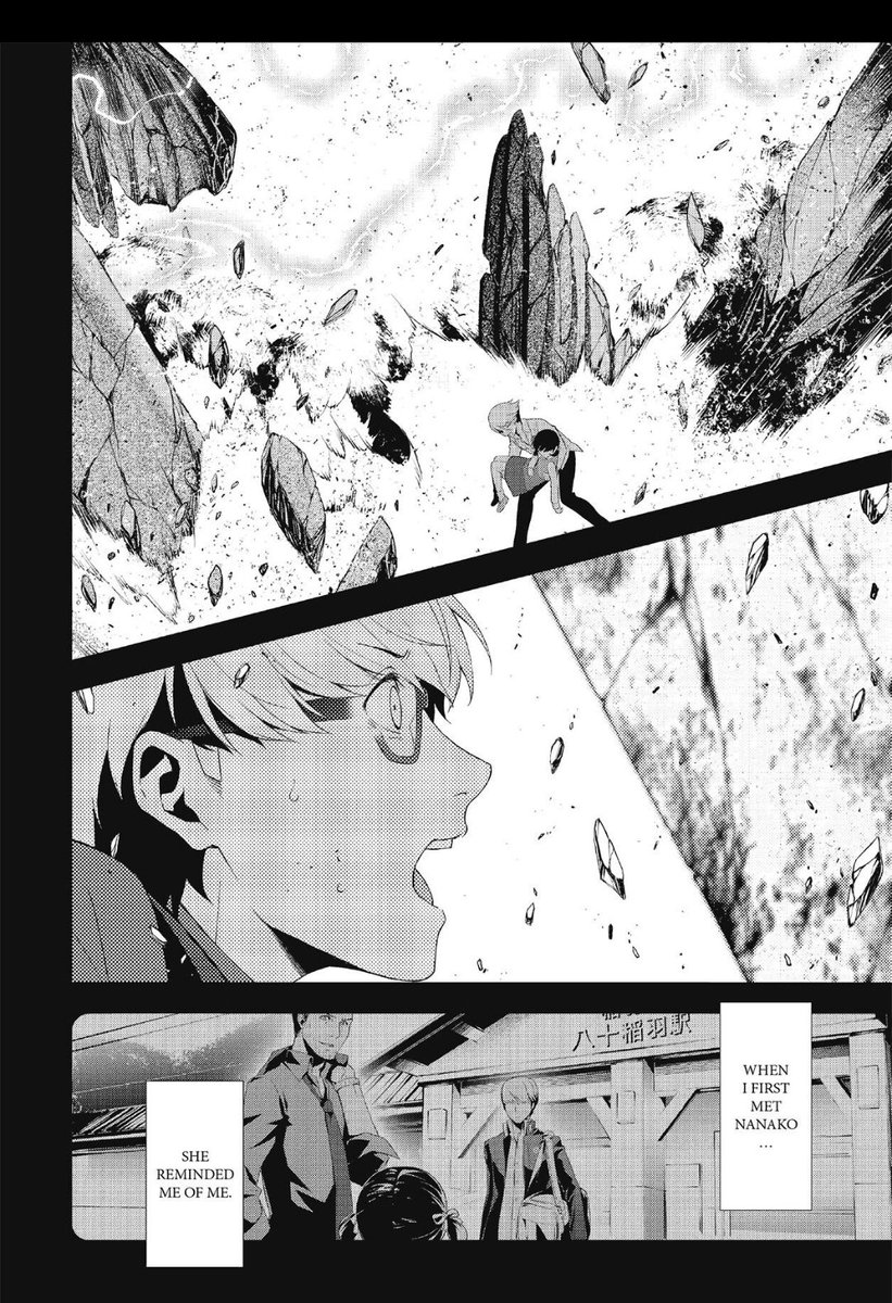 featherhrtache's tweet image. one thing ive always enjoyed is the manga (briefly) touching on just how neglectful his parents have been even through his childhood. seeing himself in nanako who has also been neglected and forced to mature due to her circumstances too..