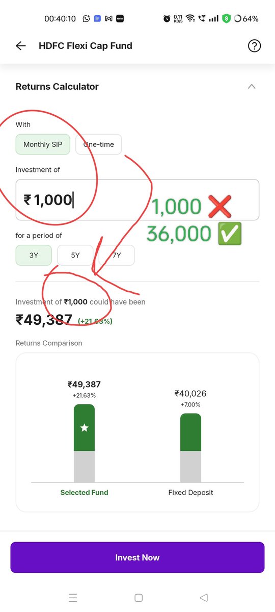 EngSubhankarDas's tweet photo. Found a variable binding bug in @PhonePe's Mutual Fund Daily SIP section🐛
Maybe, ​The returns calculator is passing the monthly_SIP_amount variable into the "Total Investment" text string instead of the total_principal variable. 👇👇

All Funds in Daily SIP section showing same. https://t.co/c0eYELvA5c