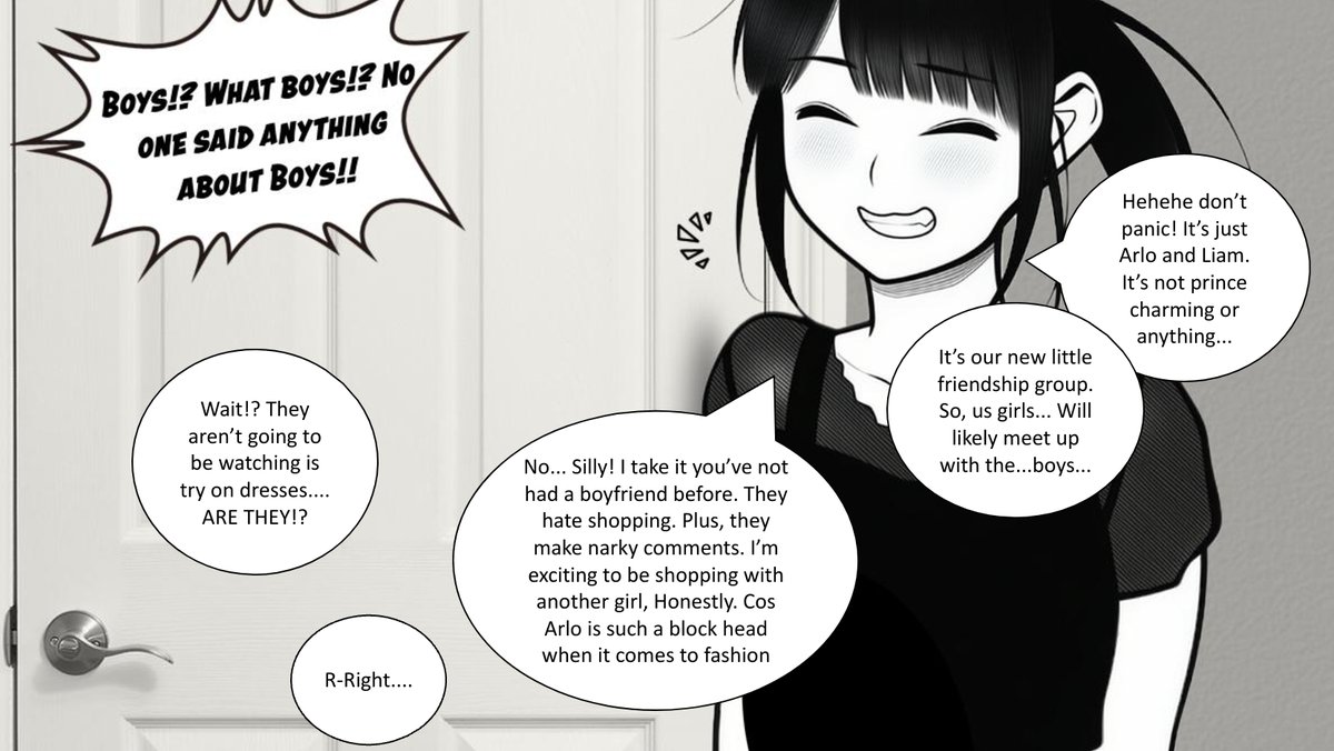 Tommy (aka Tamara) is really getting himself in deep here. He's not one of the girls!
patreon.com/posts/tamaras-… 
Story so far on Patreon 190 panels 
#crossdressing #genderbend #genderswap #m2f #feminization #tgtf #transgender #femboy