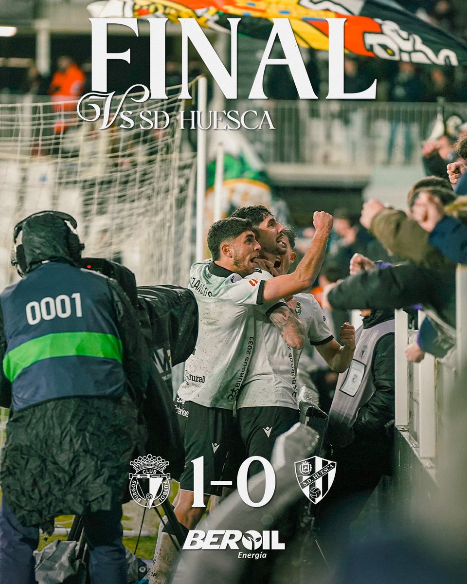 1️⃣-0️⃣ | ⏱️ 95’ | FINAAAAAAAAAAL EN EL PLANTÍO 🏁

Segunda victoria seguida en liga 🔥

¡Vamos BCF! 🤍🖤

#BurgosCFHuesca
#BurgosCF