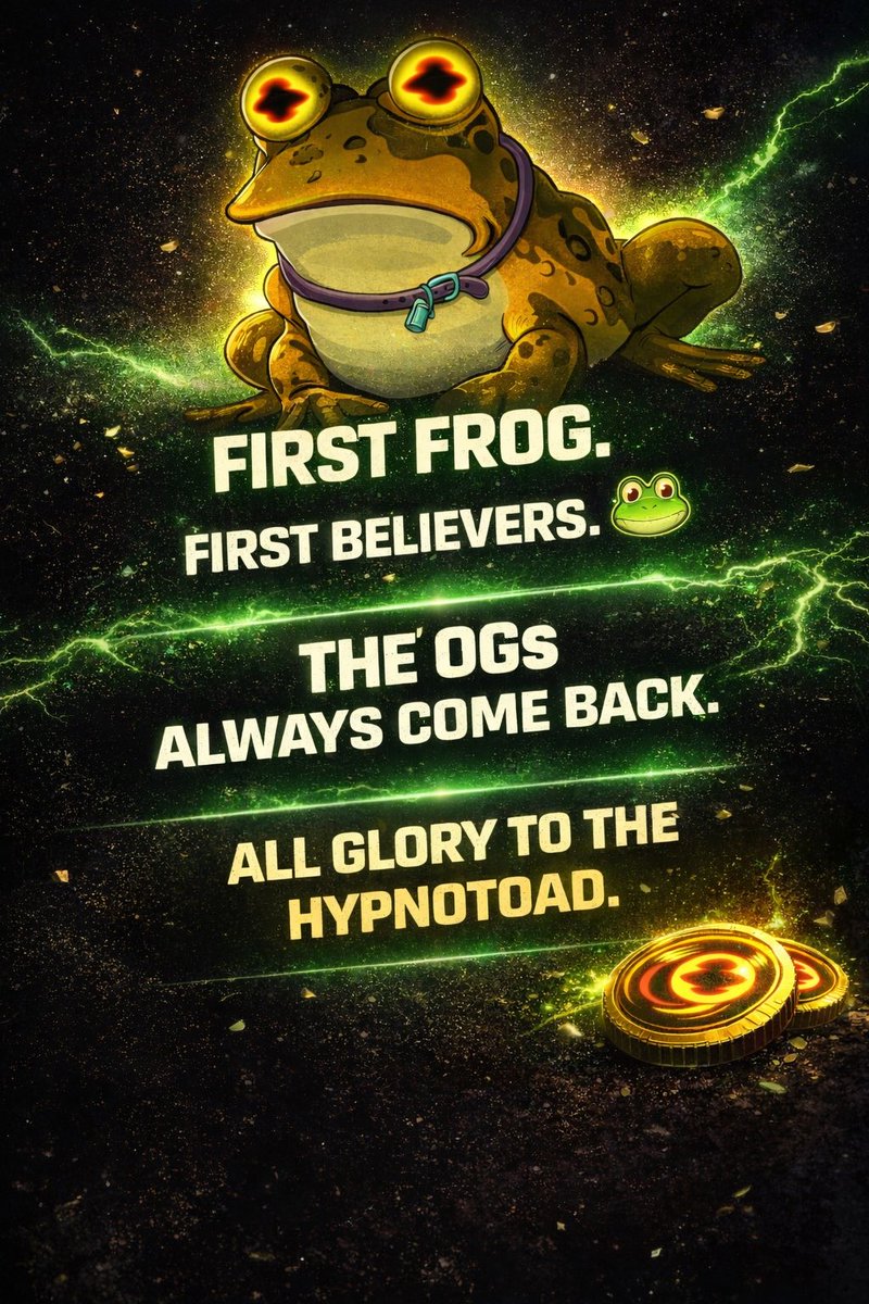 Erselsarac's tweet photo. $HYPNO TOAD 🐸
OG is here. The cult is here.
If you’re not in, we’re one short.

CA:
AUtkrH2ggwL5tAW9gcXfbeAdWPfm1ZrvPZMEetGaic6L https://t.co/4ux9fhpov3