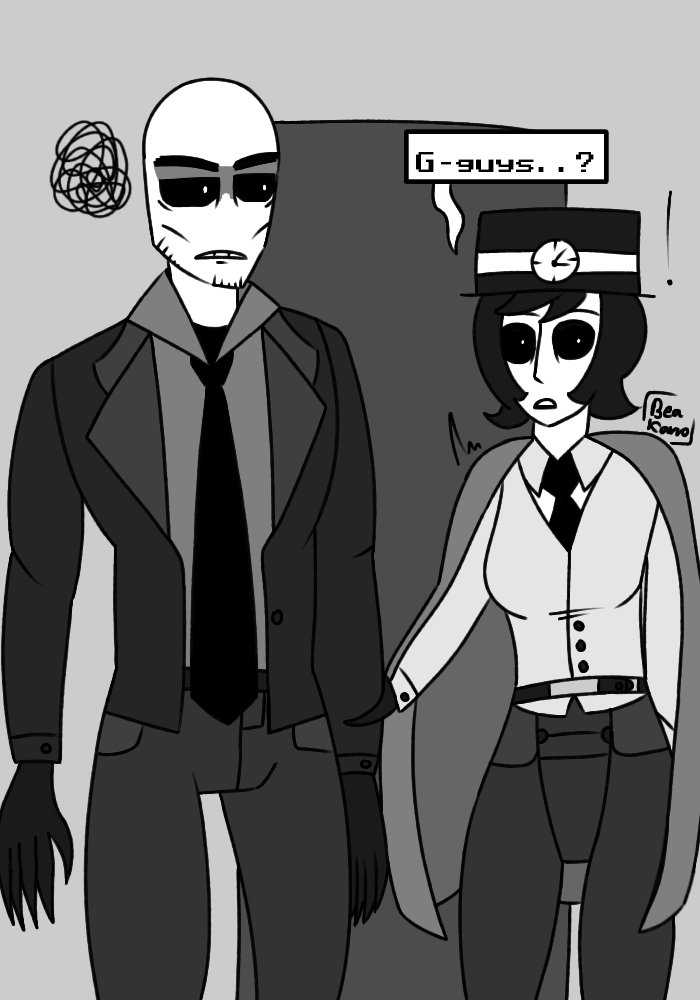 Bea_Karrogard's tweet photo. I was feeling rather quirky and silly today so... Ahem. Here's my cringe-ultimatum with the Litia/Jerome. Idk why I like them so much but just... Trust the process bro. #suitsrpg #au #oc https://t.co/JgG3WFRoc0