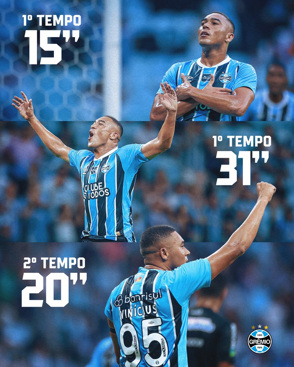 Gremio's tweet image. TRÊS GOLS E O RESTO É CONVERSA! 🤩🇪🇪

#Gauchão2026 #GRExSLU

📸 Lucas Uebel | Grêmio FBPA