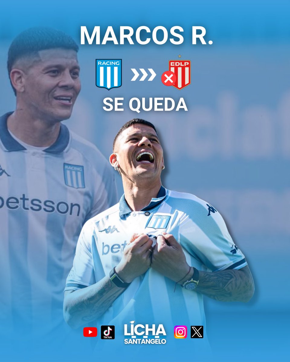 lichasantangelo's tweet image. ✅ Marcos Rojo seguirá en #Racing tras el interés desde Estudiantes de La Plata. 

El defensor tomó esa decisión luego de mantener charlas con Gustavo Costas y Diego Milito al respecto de su situación en el club. El DT lo considera una pieza importante del equipo. 

🚨 Su vínculo…