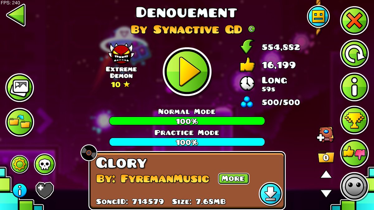 kraitler's tweet image. I rebeat this level once on mobile while literally taking a shit. Kind of crazy seeing it have an extreme demon rating now LMAO