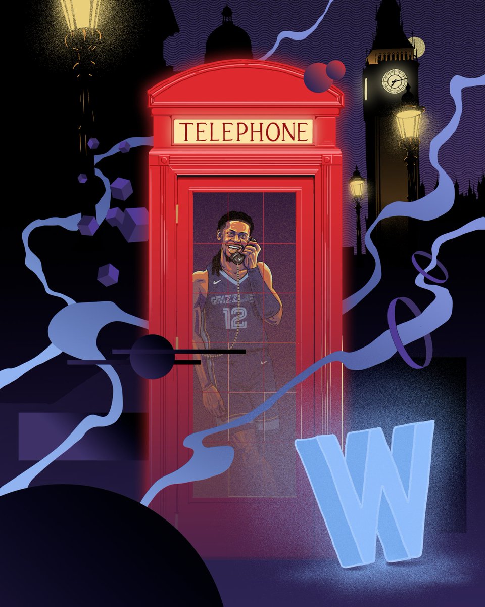 NBAonPrime's tweet image. Ja Morant answers the call in London with a Grizzlies DUB 📞 #NBAonPrime