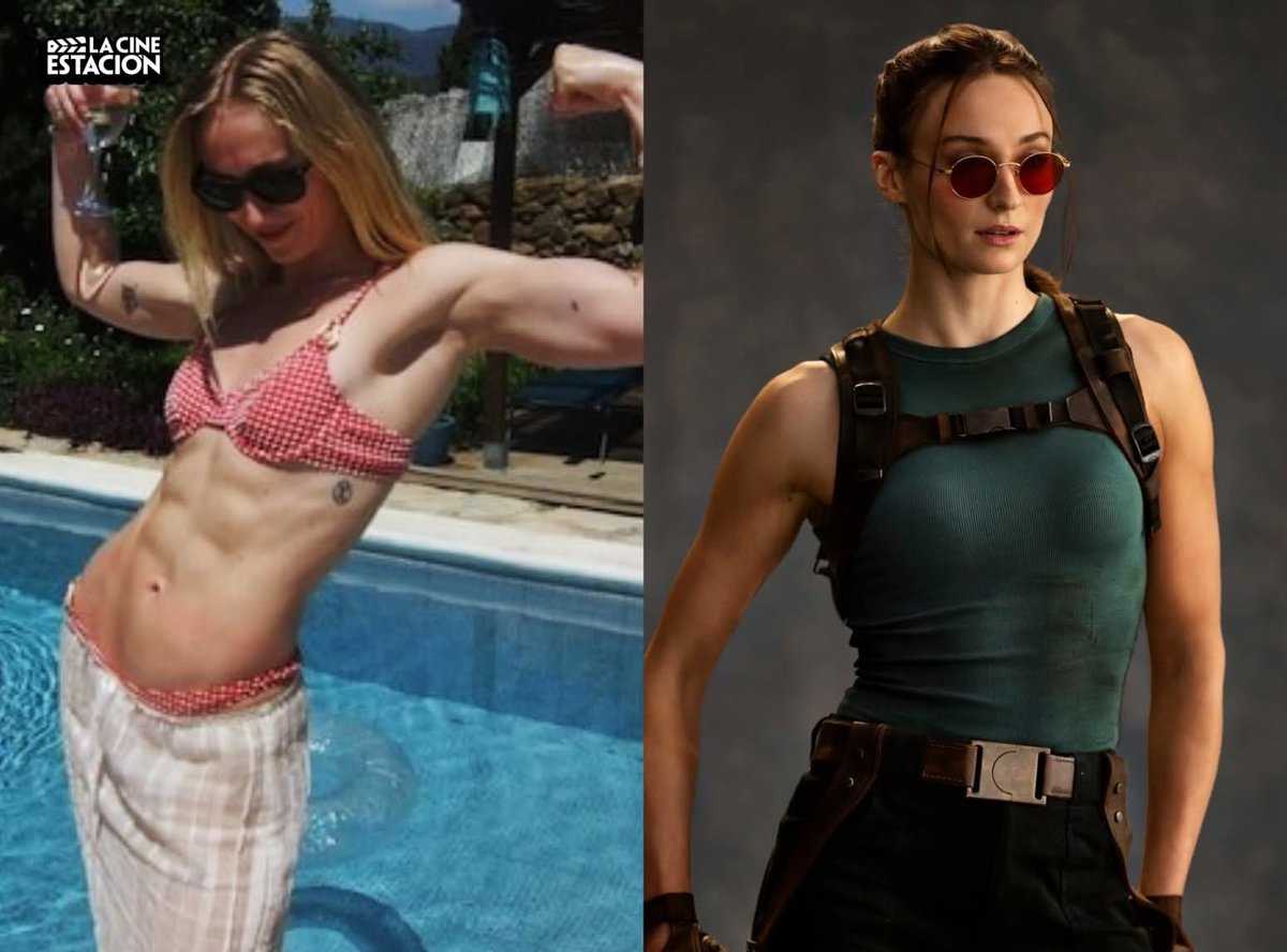 vipseriesbr's tweet photo. Sophie Turner contou como fez para alcançar o físico de Lara Croft:

“Treinei 8 horas por dia, 5 vezes por semana, desde o ano passado. Descobri que ganhar músculo é mais fácil quando você já treinou antes — o que não era meu caso — então levei meses pra chegar nesse resultado.” https://t.co/puJ687pqVi