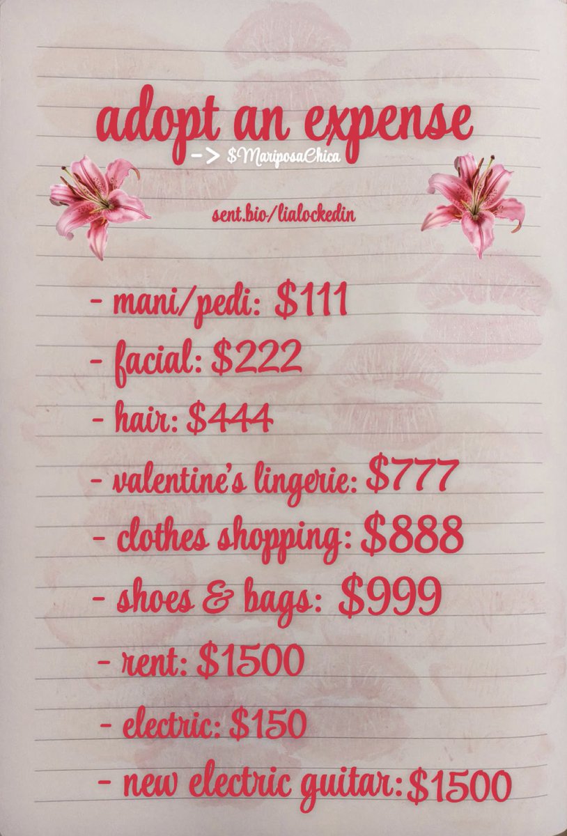 lialockedin's tweet image. 💋 new adopt an expense to celebrate my arrival to findom twt!

💋 i am an experienced domme, more info about me below ⬇️ 

💋 subs who participate will be added to my sub-exclusive group chat and discord server!