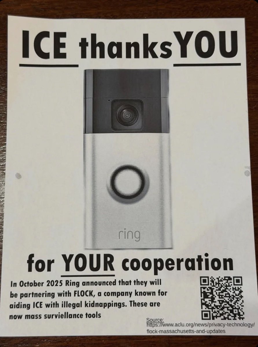 TOPMerchAlerts's tweet image. Ring has partnered with Flock. ICE has access to Flock. 

Fuck ICE.