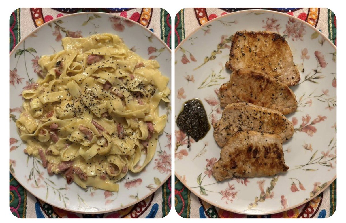 kandelnirmal's tweet image. #Carbonara - my son loves it - it's his only 
#Pork Fillet - we all love it बाँडेर खाईयो। मैले खुर्सानीको अचारसंग स्वाम्म

#KandelKitchen